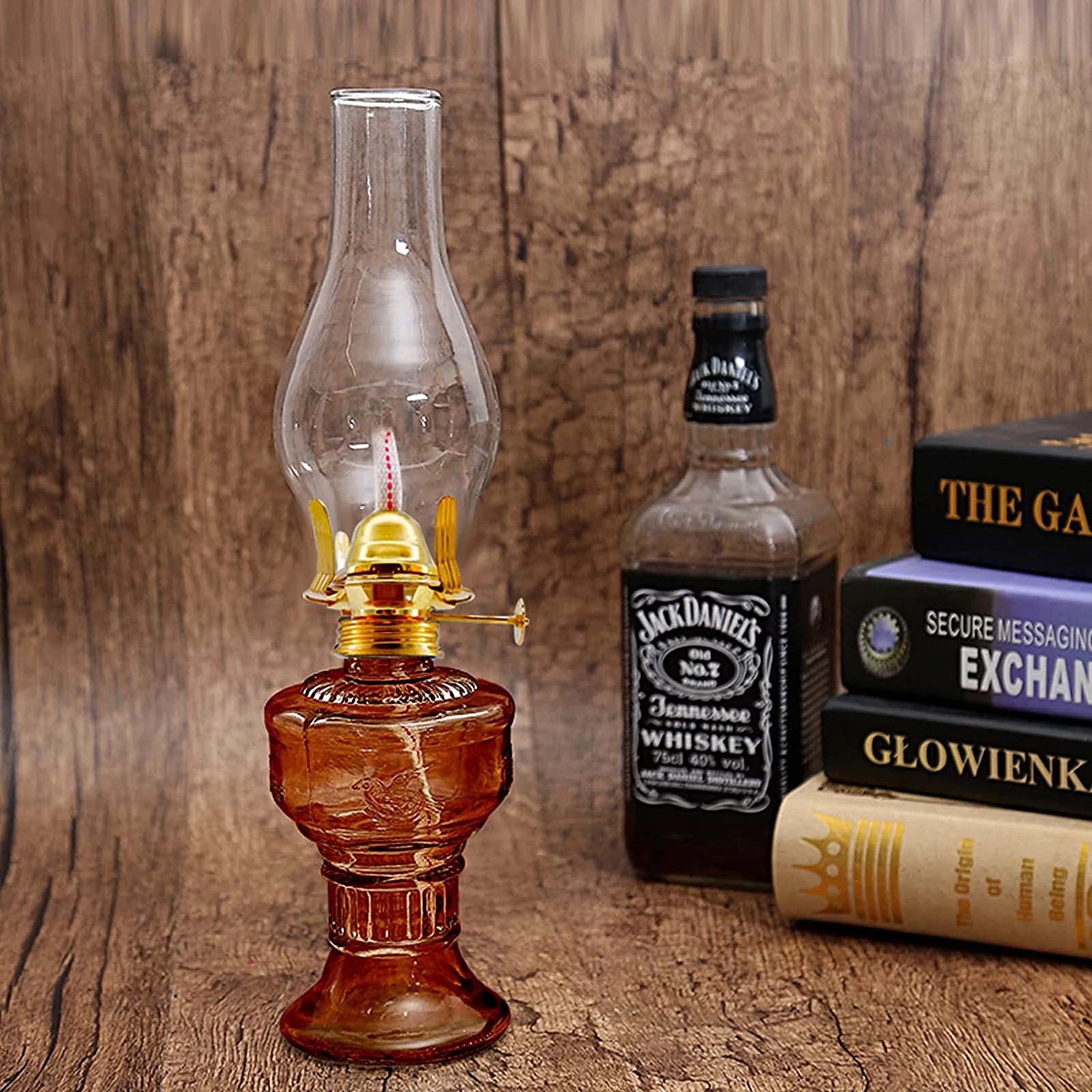 33CM Retro Kerosene Lamp Indoor Vintage Four Claw Lamp Head Clear Glass