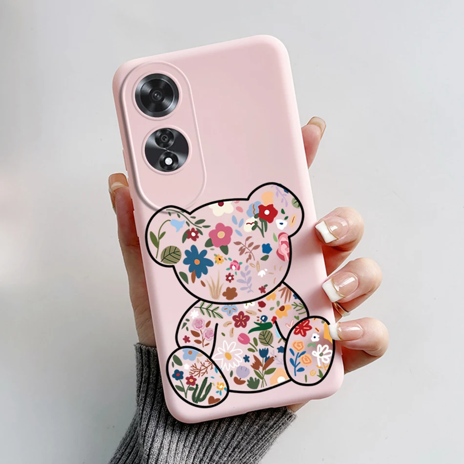 Cute Bear and Frog Cartoon Painted Shockproof Soft Silicone Back Cover Case