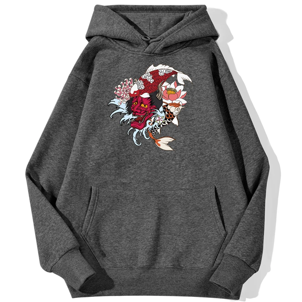 

Monster Style Cyprinus Carpio Haematopterus Hoodie Men Fashion Autumn Hoodies Sweatshirts Hip Hop Casual Sweatshirt Streetwear