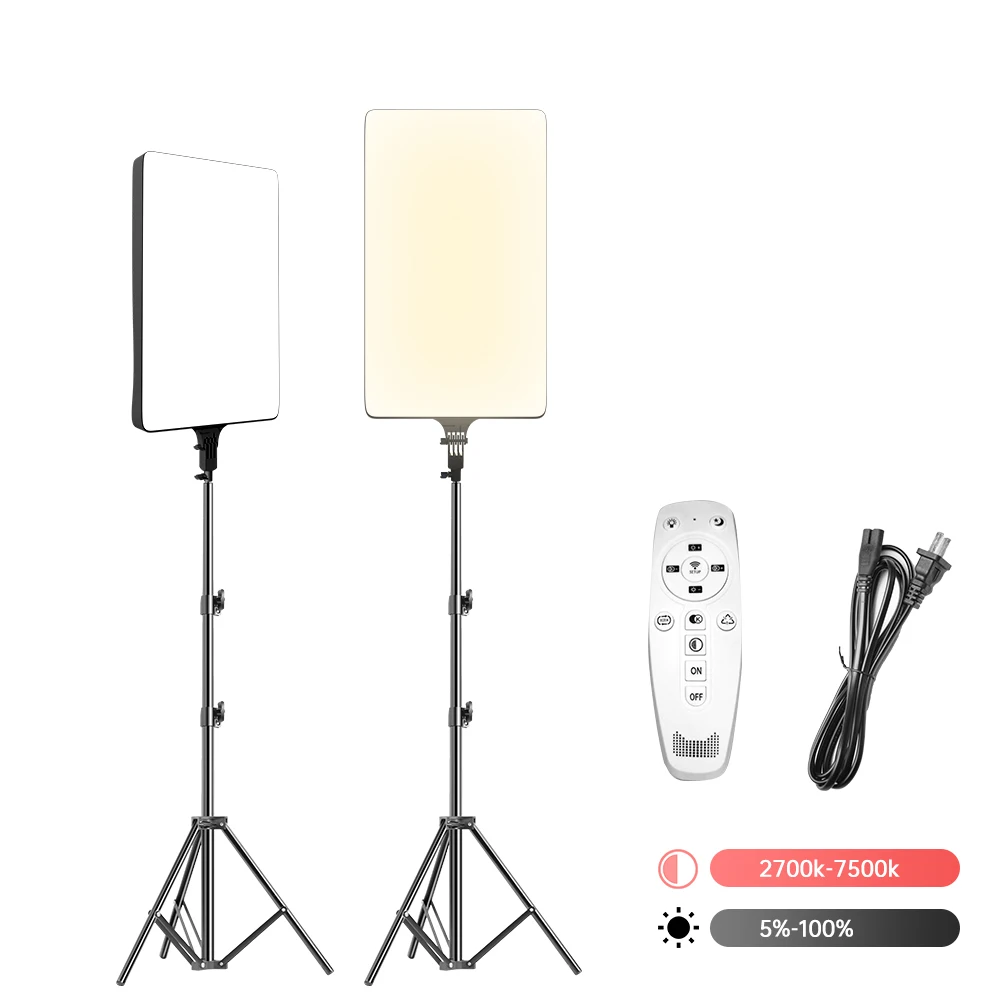Sh 24 ''Led Video Light 90W Photography Selfie Dimmerabile Panel Lighting Photo Studio Live Stream Fill Lamptreppiede Stand