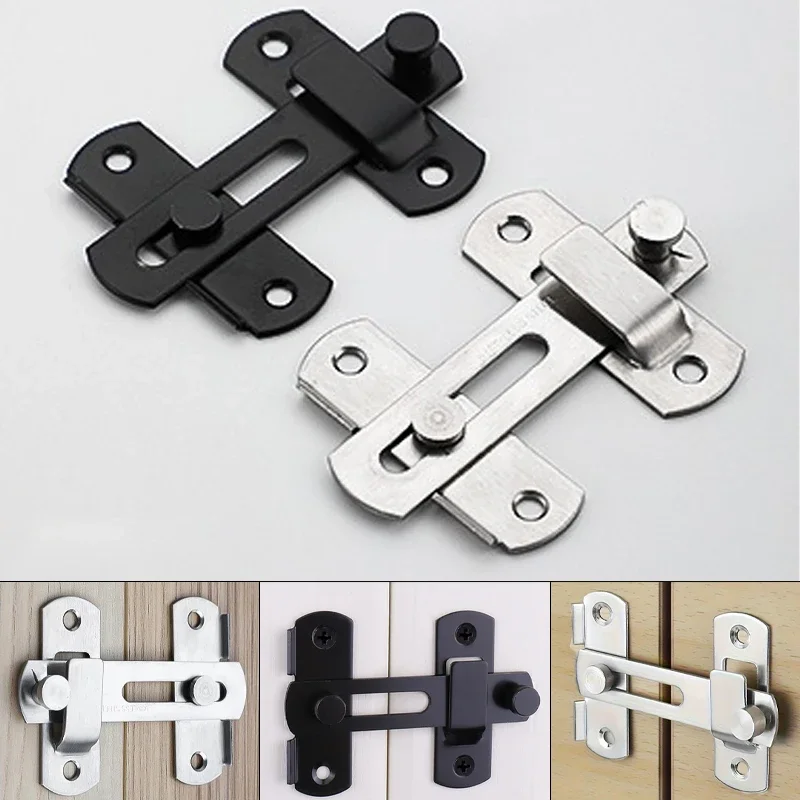 1PC Stainless Steel Door Buckle Household Anti-theft Door Bolt Sliding Barn Window Closet Lock Hardware Gate Guard Toggle Latche