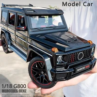 1:18 Mercedes-Benz G800 Alloy Car Model Simulation Sound Light Pull Back Toy Car Off-Road Suv Toy Boy Collection Decoration Gift 1