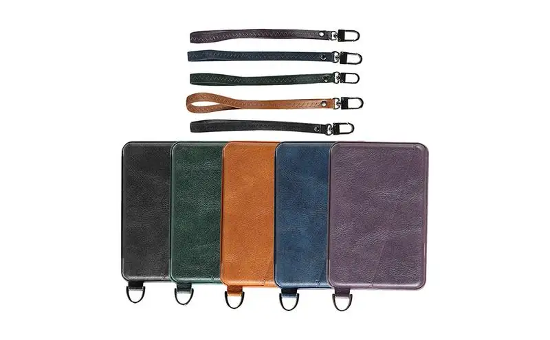 

Phone Wallet Foldablle stand Leather Card Holder Wallet Case 2 in 1 phone holder with Strap for watching videos phone calls
