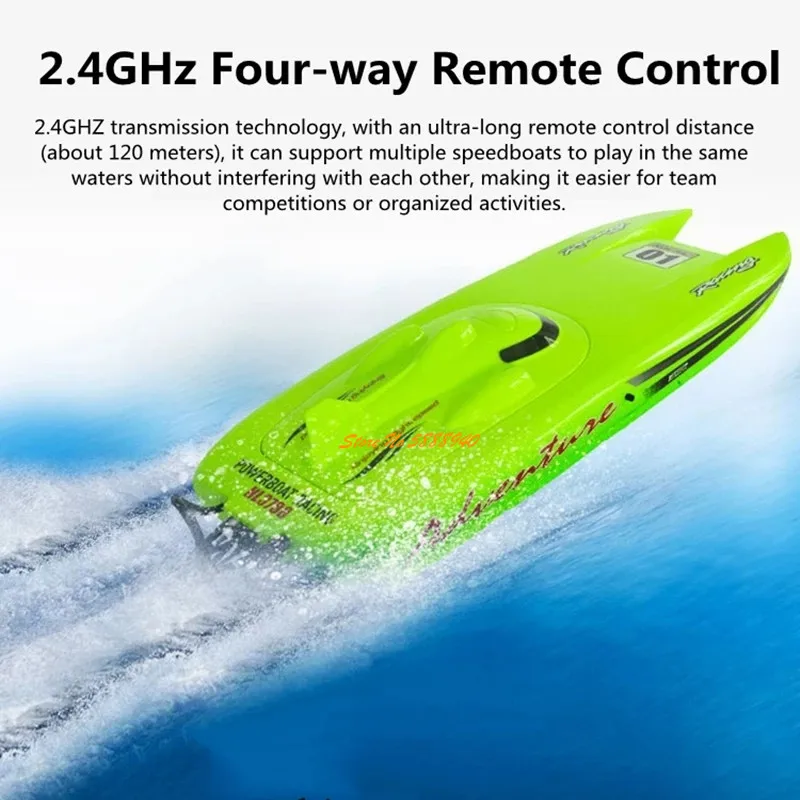 53CM Large 4CH Racing RC Speedboat 2.4G 40KM/H 150M Water Separation Induction Circulating Water Cooling Remote Control RC Boat