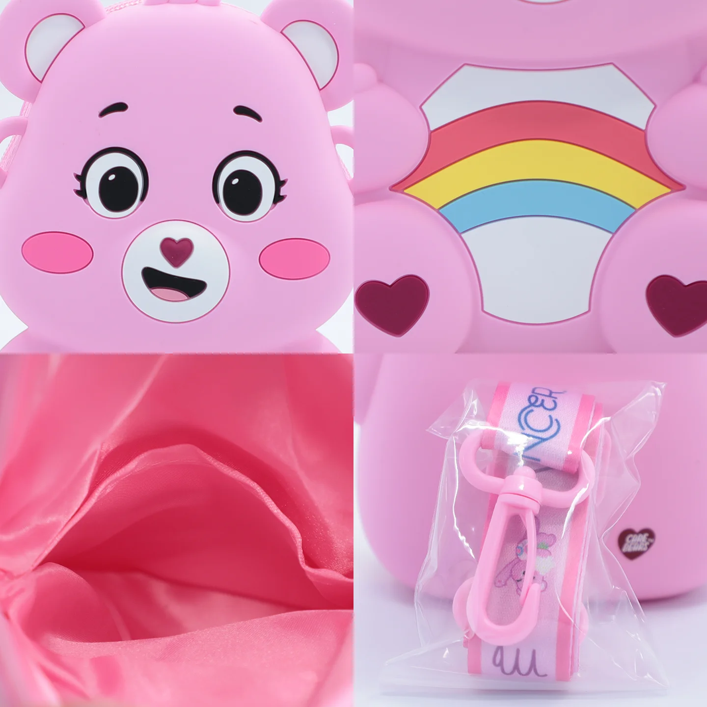 Cute Bear Silicone Crossbody Bag - Kawaii Cartoon Shoulder Bag for Kids, Waterproof Mini Coin Purse