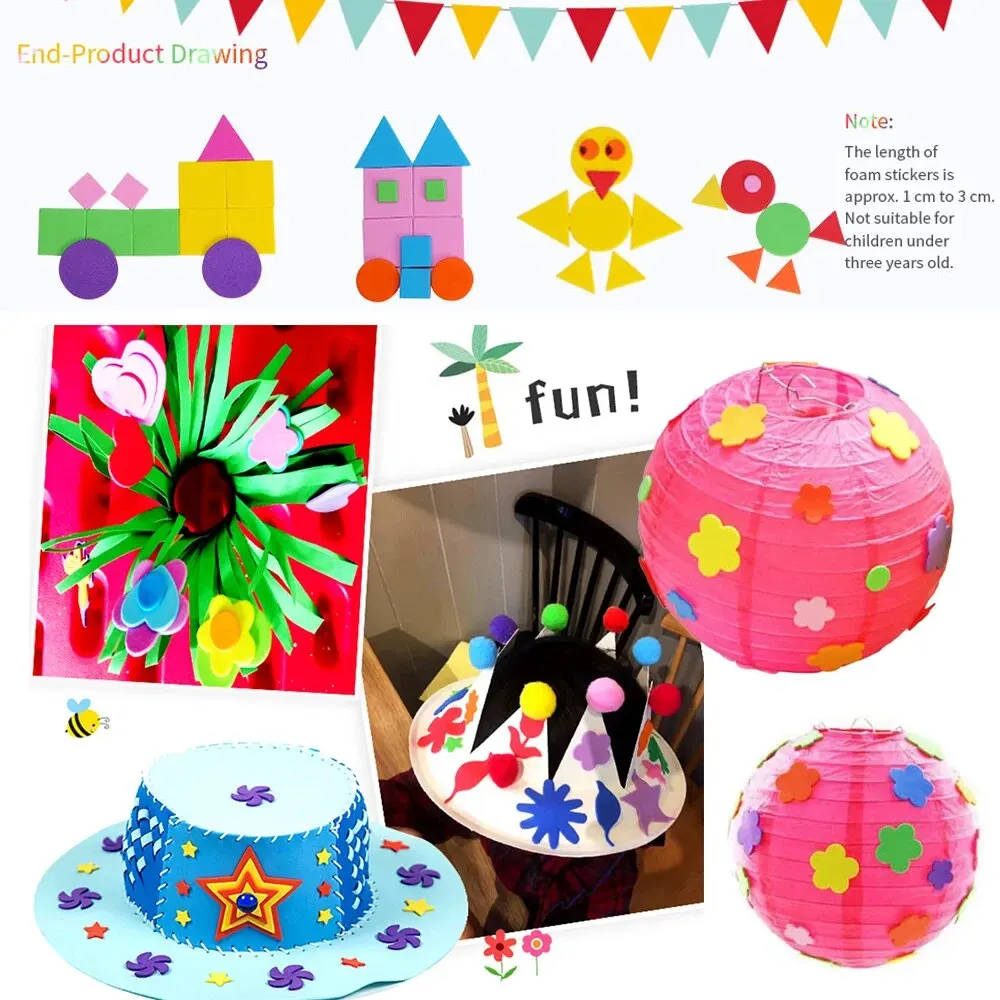 Fun and Colorful Foam Shapes for Kids Crafts