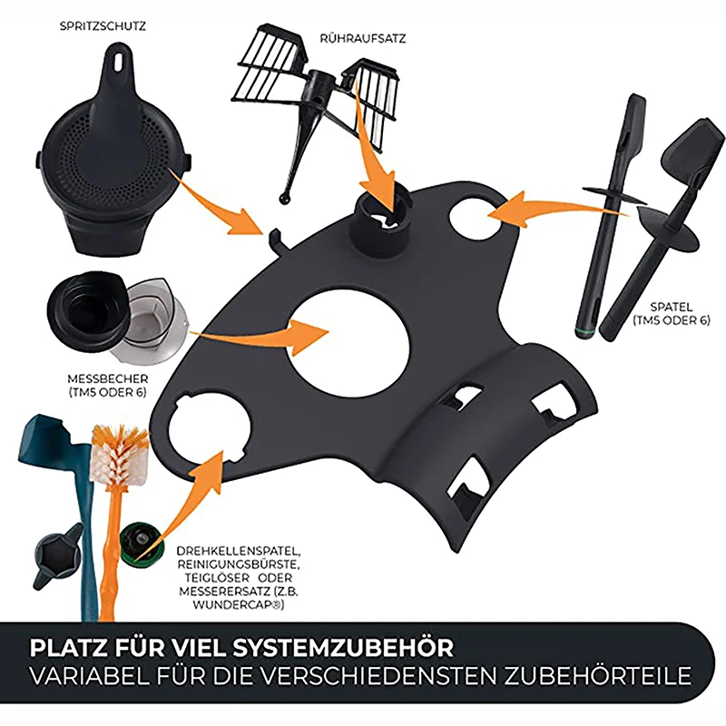 

Стеллаж для хранения TM5 TM6, держатель для до 5 аксессуаров, подходит для принадлежностей Thermomix, кухонных принадлежностей