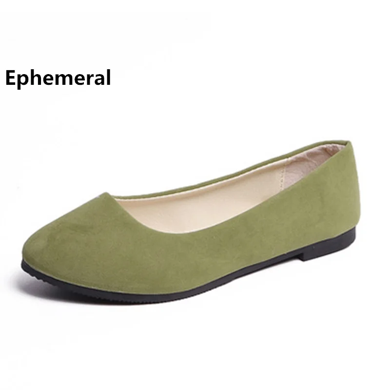 Lady Candy Colors Pointed Toe Flats Flock Driving Shoes Outdoor Plus Size For Wide Foot 34-47 Black Yellow Purple Cute Slip-Ons