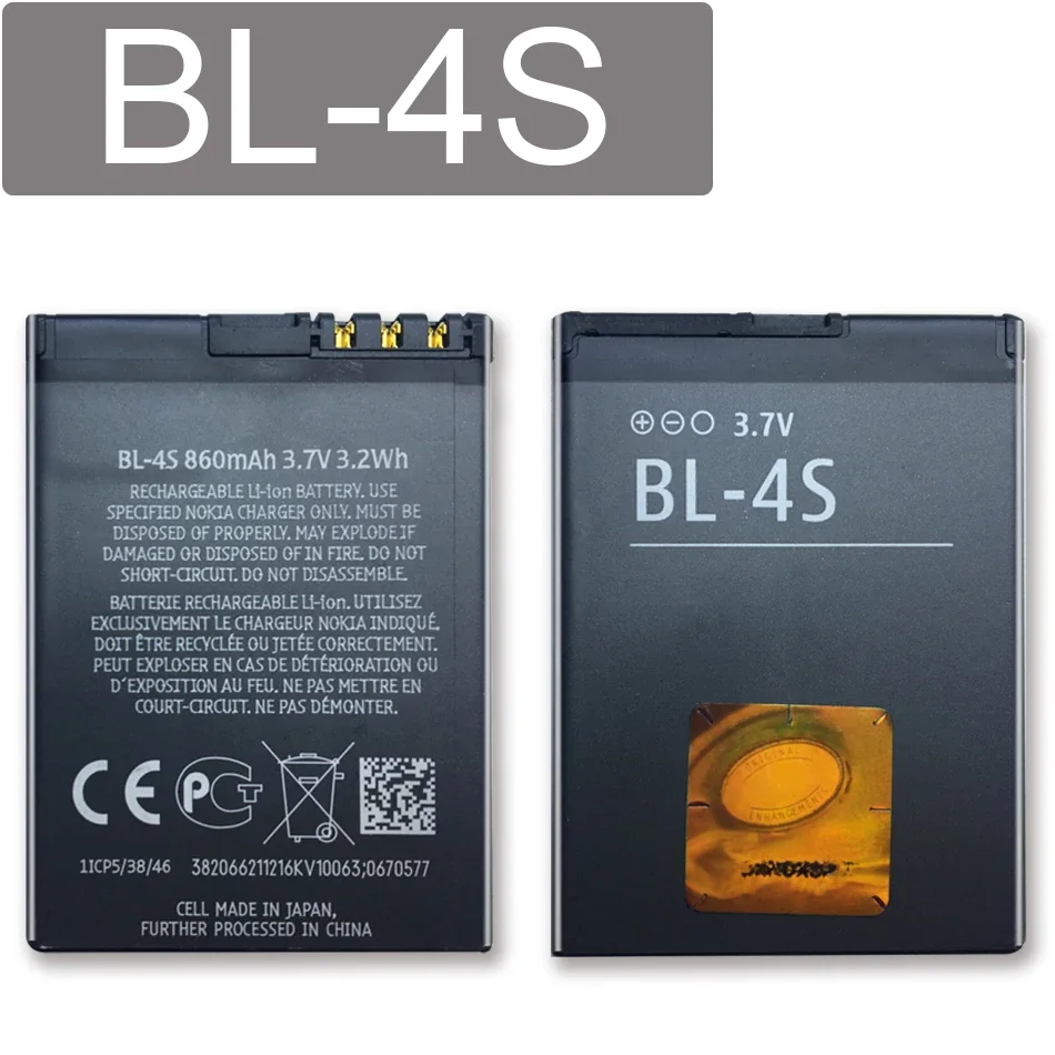Batteria Per Nokia 3600S 3602S 3711 6202C 6208C 7020 7100S X3-02 2680S Bateria Modello Bl4S Bl-4S