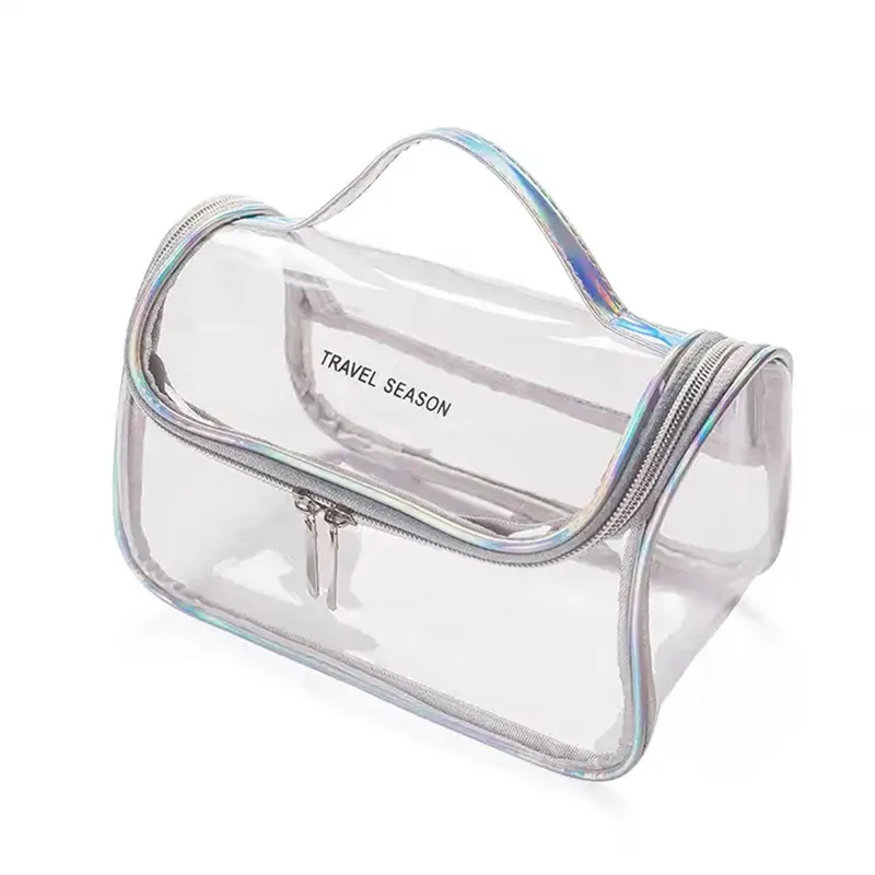 Waterproof Clear Transparent Cosmetic Bag Beauty Travel Toiletry PVC Custom Large Capacity Makeup Bags