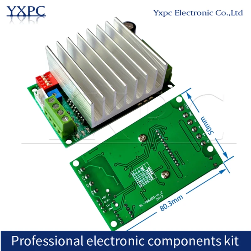 

Single Axis TB6600 4.5A DC10-45V Two Phase Hybrid Stepper Motor Driver Controller Board TB6600HG Module Short Circuit Protection