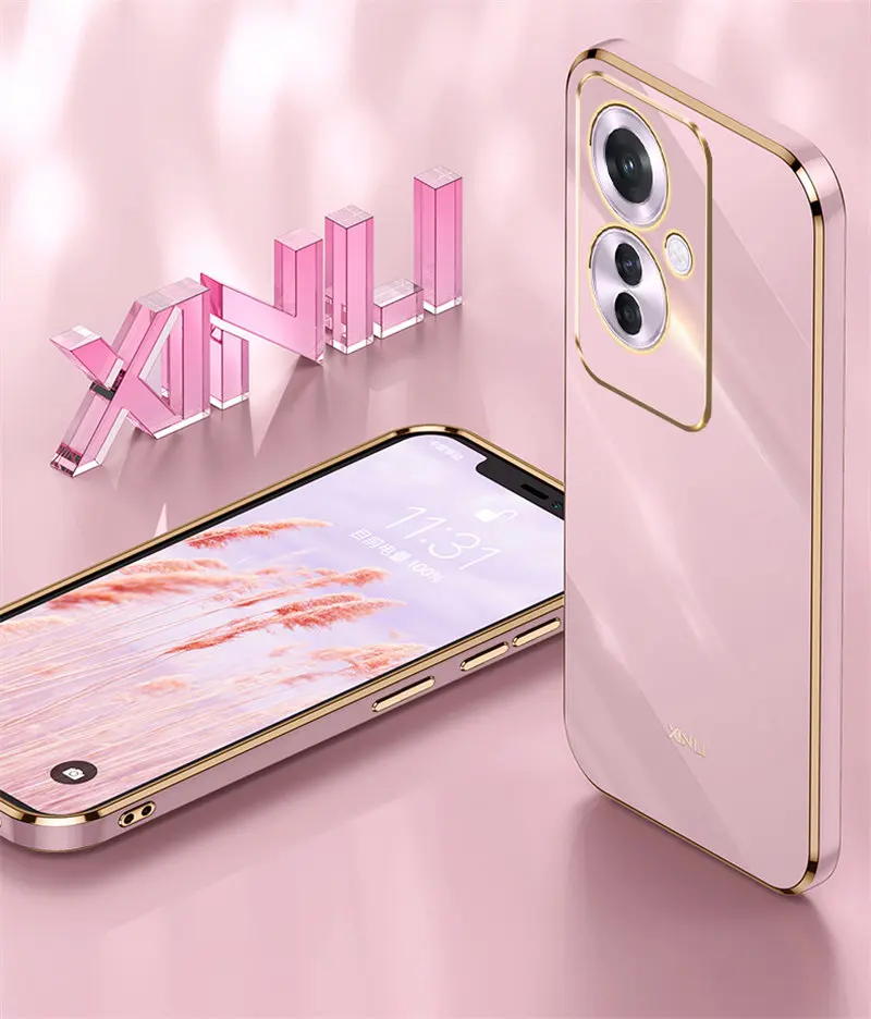 Enhanced Shockproof Plating TPU Silicone Bumper Soft Back Cover