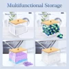 Laundry Pods Container Acrylic Washing Capsule Storage Box With Bamboo Lid Dryer Sheet Holder Laundry Room Organizer 4