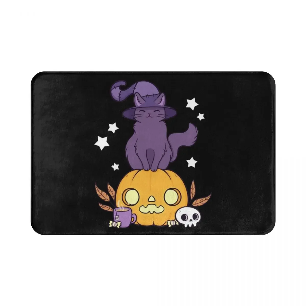 

Pumpkin Cat Polyester Doormat Rug carpet Mat Footpad Anti-slip Sand Scraping Front Room Corridor Kitchen Bedroom balcony toilet
