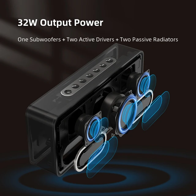 DOSS SoundBox XL ワイヤレススピーカー Doss SoundBox XL Wireless Speakers for Home- Black