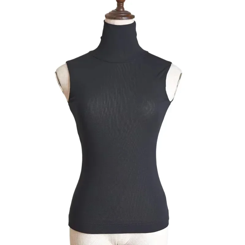 Camicia Donna,Camicia Finta In Due Pezzi Da Donna Retro Marrone Bottoni Lavorati A Maglia Cuciture Irregolari Risvolto Camicia Scozzese Manica Lunga Casual Elegante Top Camicetta A Contrasto Pullove - Foto 13