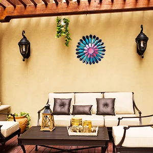 garden decor for outside outdoor metal flowers