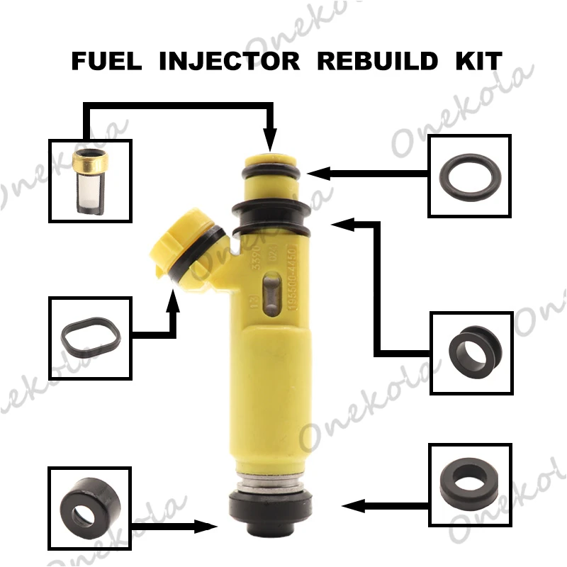 

Fuel Injector repair kit Orings Filters for 2004-2008 Mazda RX-8 195500-4450