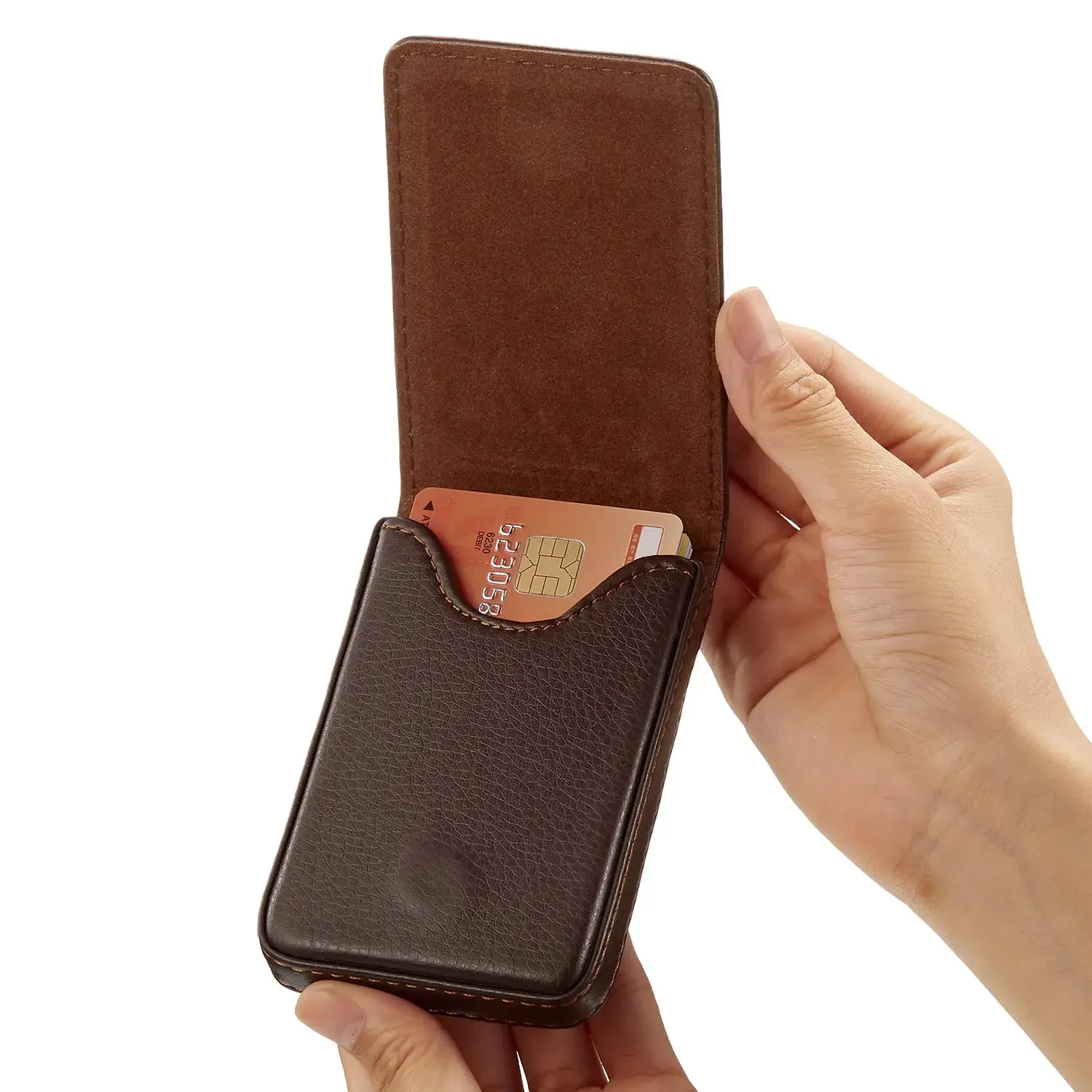 Business Men's Card Holder Magnetic Attractive PU Leather Business Card Case Name Box