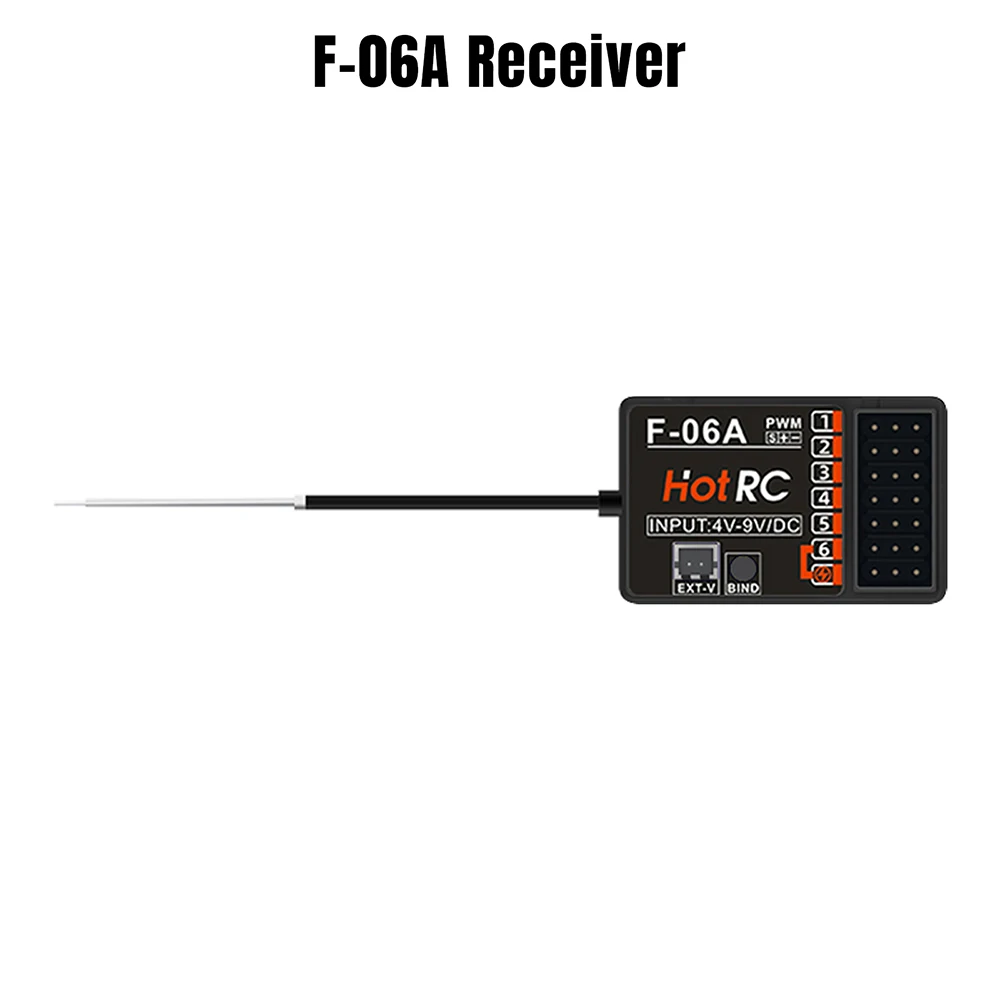 HotRC CT-6A CT-8A DS600 Émetteur 6CH 8CH 2.4GHz avec Récepteur F-06A F-08A pour Voiture Bateau RC