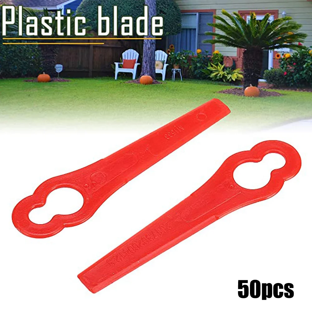 

50Pc Plastic Blades For KULLER OZITO Grass Trimmer Lawn Mower Brush Cutter Head Blade Garden Electric Brushcutter Spare Part