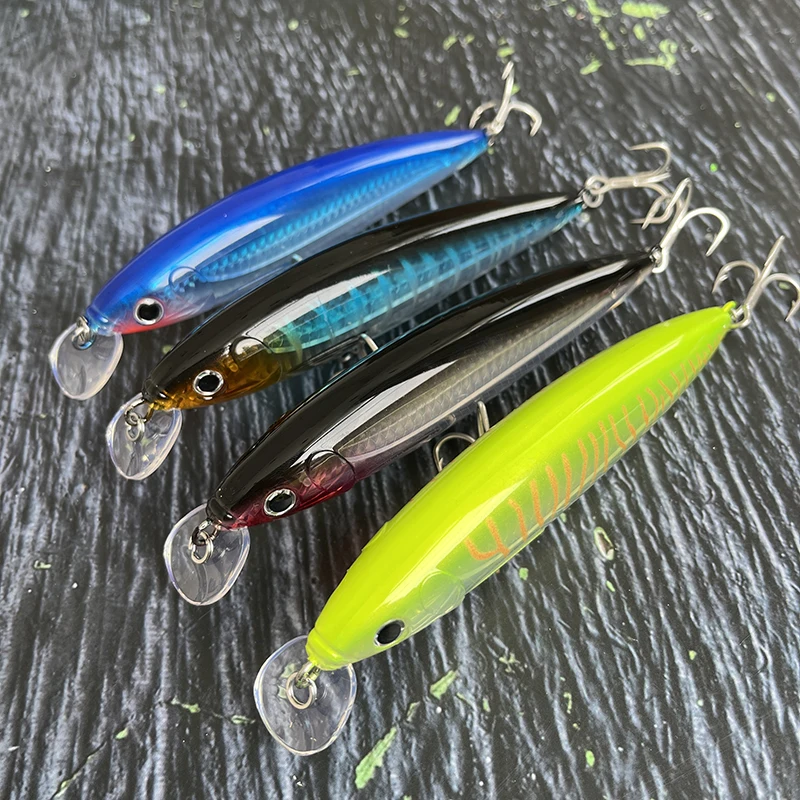 140mm 41g Big Floating Minnow Fishing Lure Laser Artificial Bait Saltwater Long Casting Trolling Wobblers UV Jerkbait Tackle