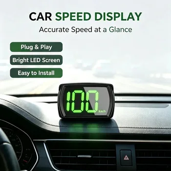 Display Head-Up per Auto HUD GPS Tachimetro Digitale Proiezione Velocità su Parabrezza Plug and Play Universale per Accessori Auto e Camion