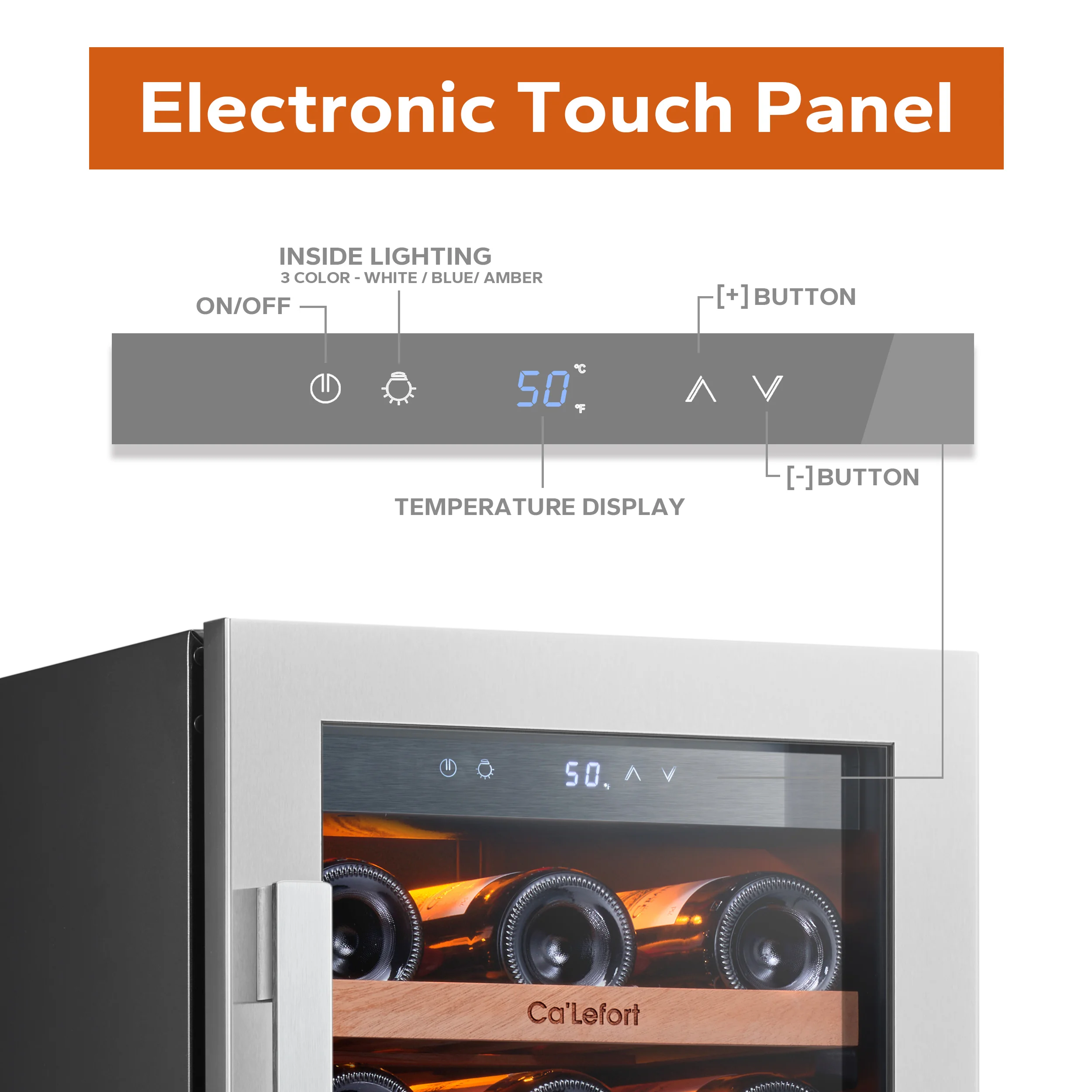 Ca'lefort 85L Compressor Wine Cooler and Beverage Refrigerator – The Ideal Wine Cooler for Efficiency and Elegance in Every Sip 3