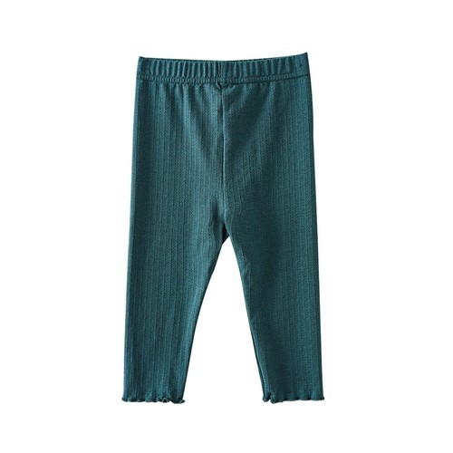 Summer New Children Slim Solid Color Pants Girls Breathable Cotton Elastic Leggings