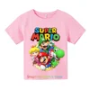 Kids Clothes Cartoon Tops Tee Super Marios-bros T-shirts For Boys Girls T Shirt Children's Clothing Tops T-shirt Boy Baby Tees 5