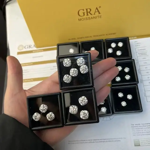 3.0-15.0Mm Ij Vvs1 Gra Free Laser Moissanite Fabbrica All'Ingrosso Moissanite Diamond Test Positivo Gra Certificato 100% Moissanite