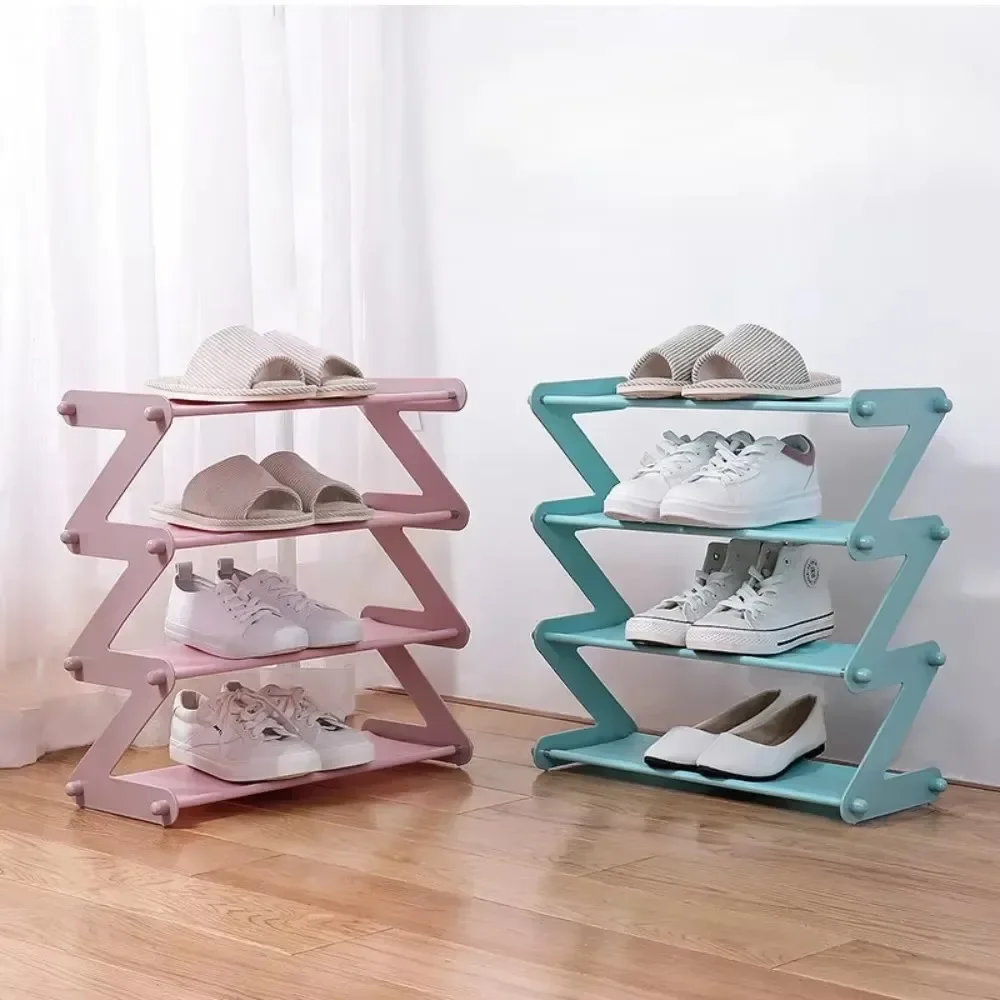 Z-shaped Shoe Rack Simplicity High Load-Bearing Dormitory Large Capacity Shoe Organizer Fashion Design Household Shoes Hanger