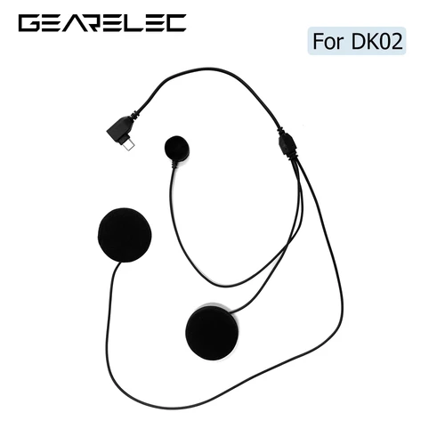GEARELEC DK02 오토바이 인터콤 인터폰 소프트/하드 마이크 용 스피커 액세서리, 타입-C 플러그 이어폰 스테레오 슈트 2