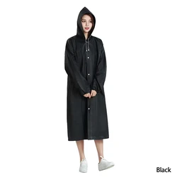 All-Weather Colorful Waterproof Adult Poncho - 2024 Fashion Edition (Black 1pc)