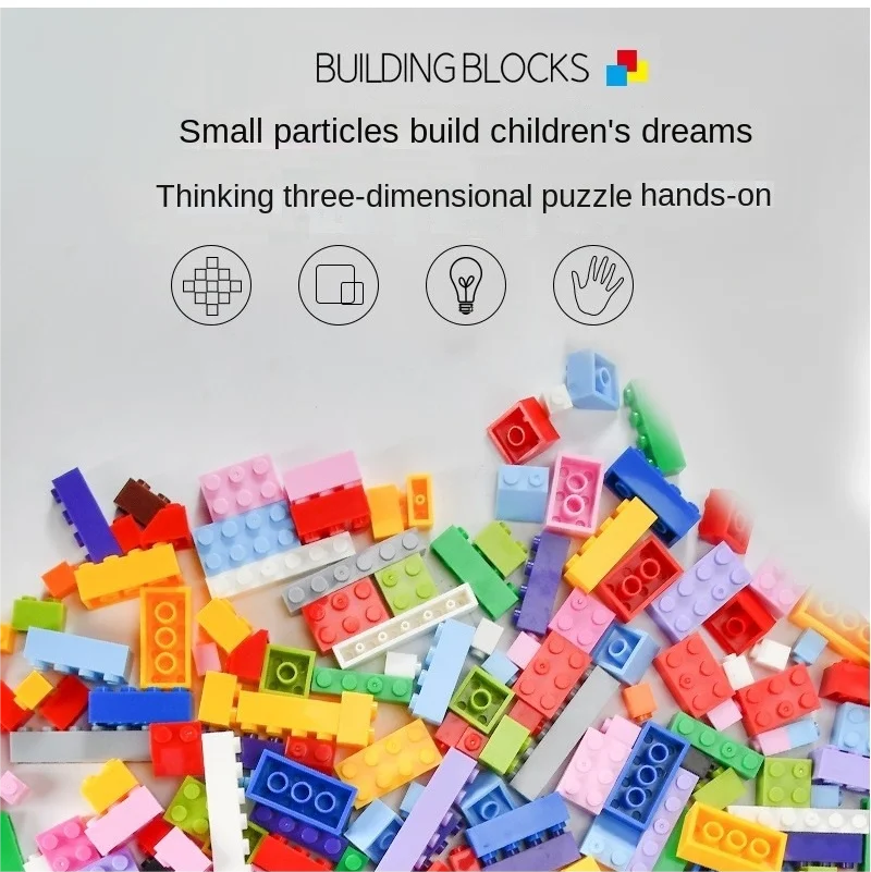 Children Building Block Toys 1000pcs Creative Educational Construction Bulk DIY Building Blocks Montessori Small Granule Toy - 2