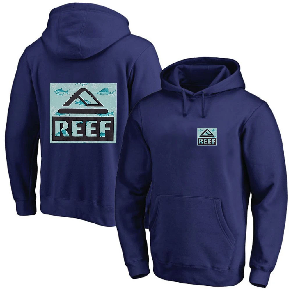 Reef 2023 Men Brand Printing Solid Color Pullover Hoodie Spring and Autumn Hip Hop Streetwear Comfortable Casual Tops