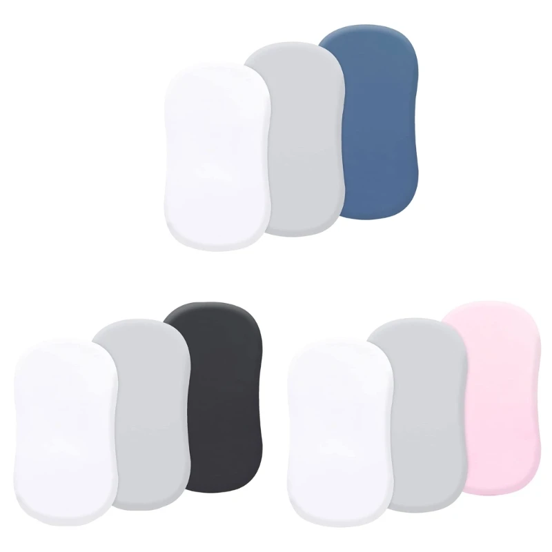 3-Pieces Cradles Basket Pad Fitted Sheets Changing Mat Cover Crib Bed Protectors