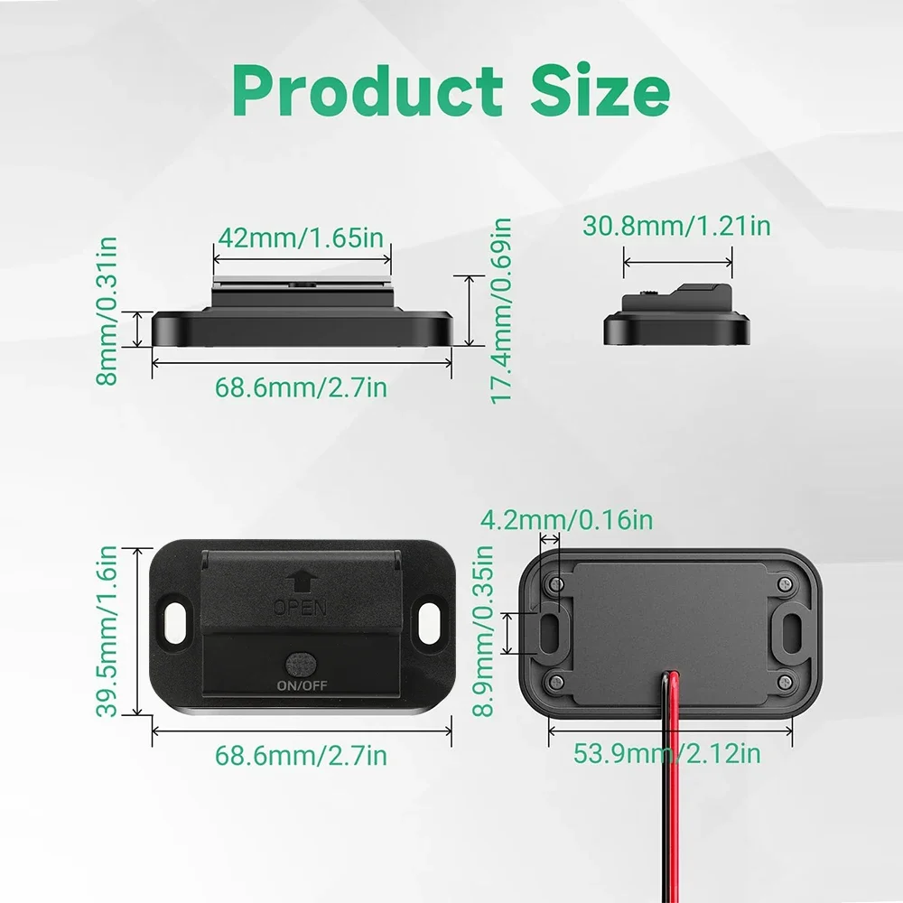 12V RV 타입 C USB 콘센트 (전원 스위치 포함) 36W QC3.0 USB 55W PD 타입 C 고속 충전 소켓 (오토바이용 방수 커버 포함)