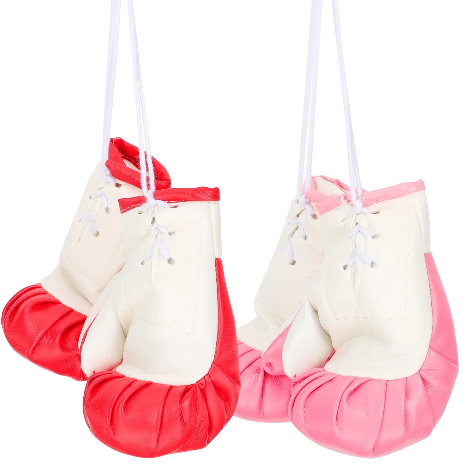 

2 Pairs Mini Boxing Gloves Miniature Decorations Indoor Christmas for Bedroom Pvc Party