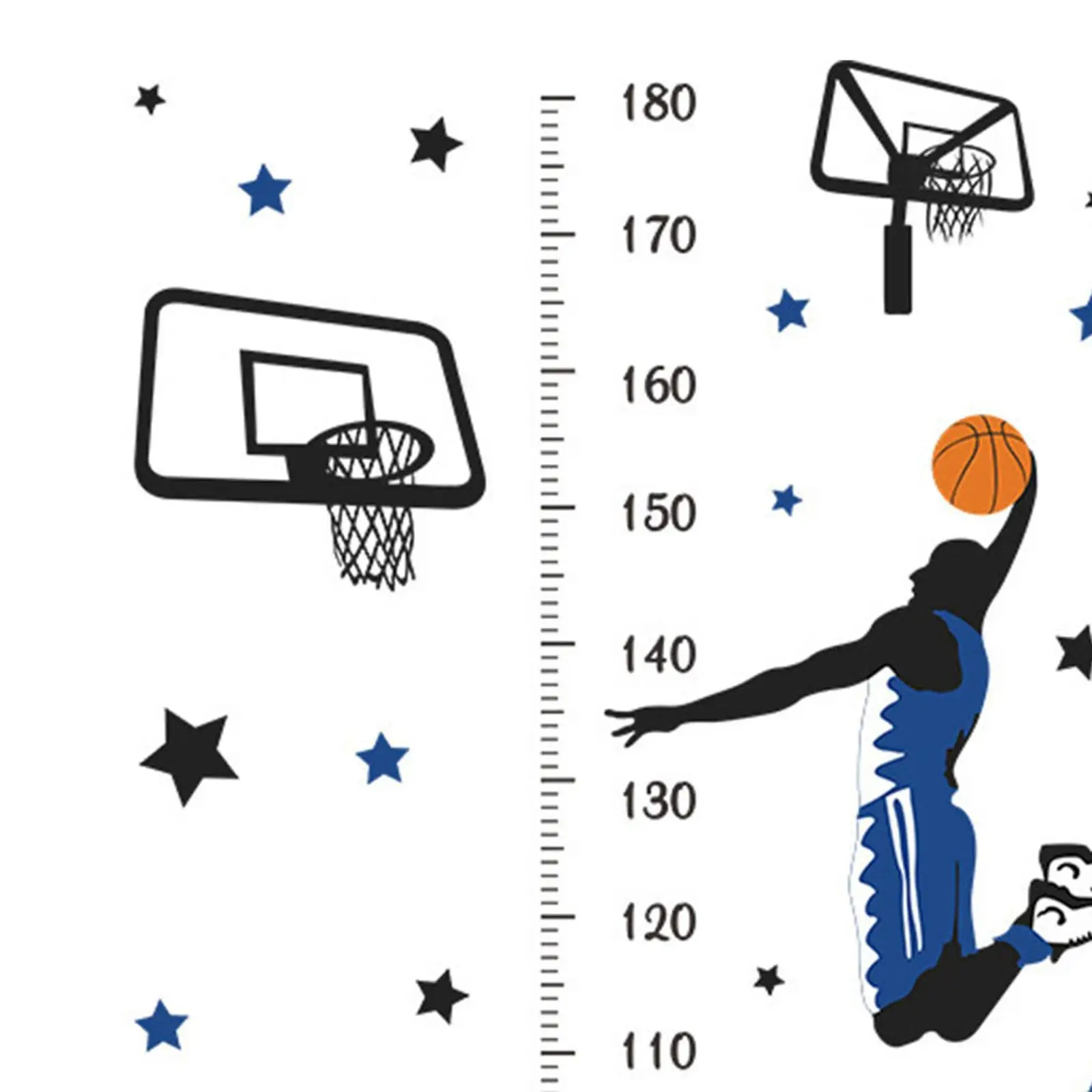 Height Chart Wall Decal Wall Art Decoration DIY Sport Theme Height Measurement