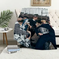 Hot Kpop T-TXT-S Boy Music Blanket Soft Plush Nap Sofa rug for Living Room Warm Blankets Bedroom Birthday Home Travel Kid Gifts 1