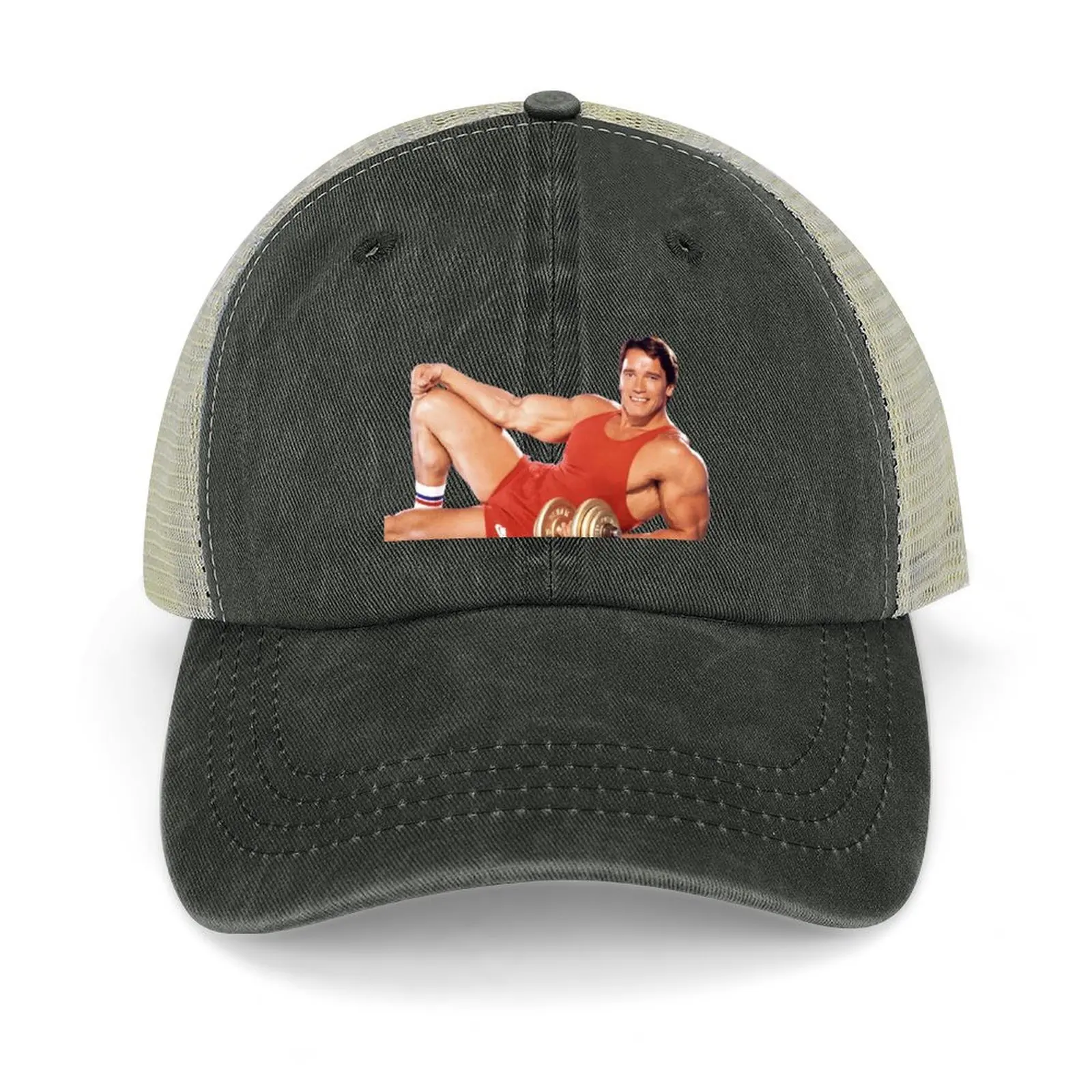 

Arnold Schwarzenegger Lying pose Cowboy Hat Rave Sunhat Men Luxury Brand Women's