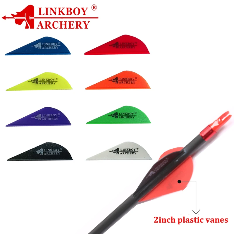 ONTFIHS 200 Piume Per Freccia – Banana Fletching Da 5 Pollici Per Tiro Con L’Arco Da Caccia