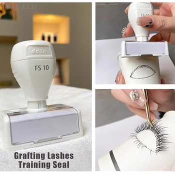【F2-MAX111】Grafting Lashes Training Seal Stamp for Paper Cups - Lash Holder Eyelash Extension Practice Auxiliary Tool 1