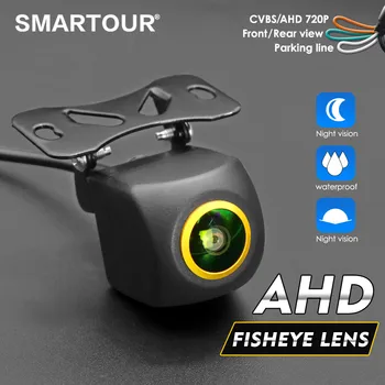 Telecamera di Retromarcia SMARTOUR CCD CVBS NTSC per Auto, HD, Angolo Ampio 170 Gradi, Visione Notturna Starlight, Telecamera Posteriore Fisheye