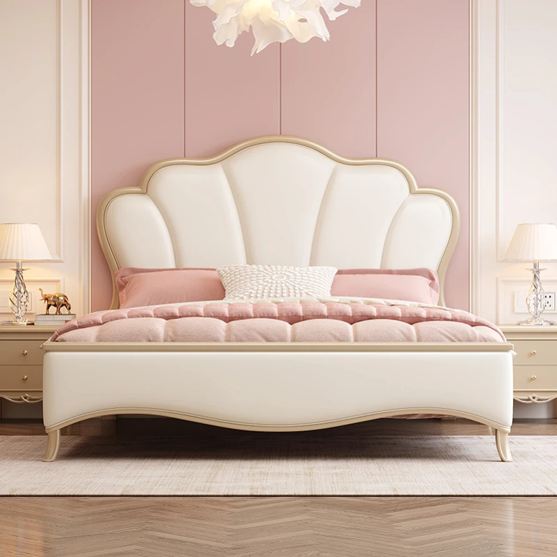 

Luxury Large Double Bed Modern Whitr High End Baby Bedroom Double Bed Bedding Girl Cama Letti Matrimoniali Home Furniture