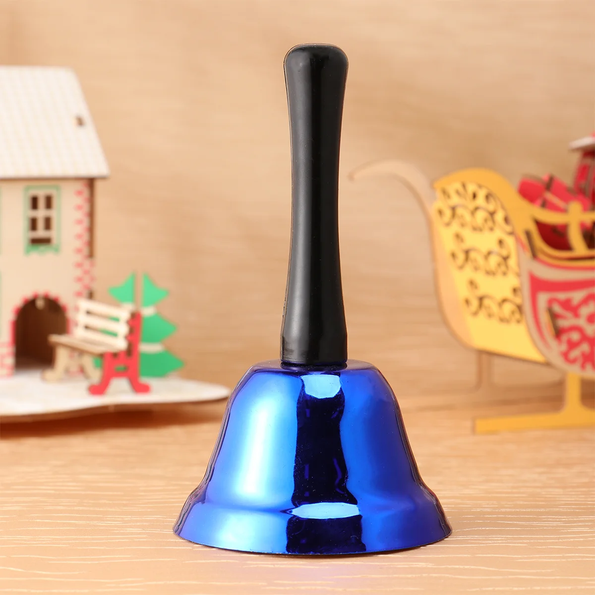 Metal Bell Hand Percussion Musical Instrument Toy Blue Handbell Child