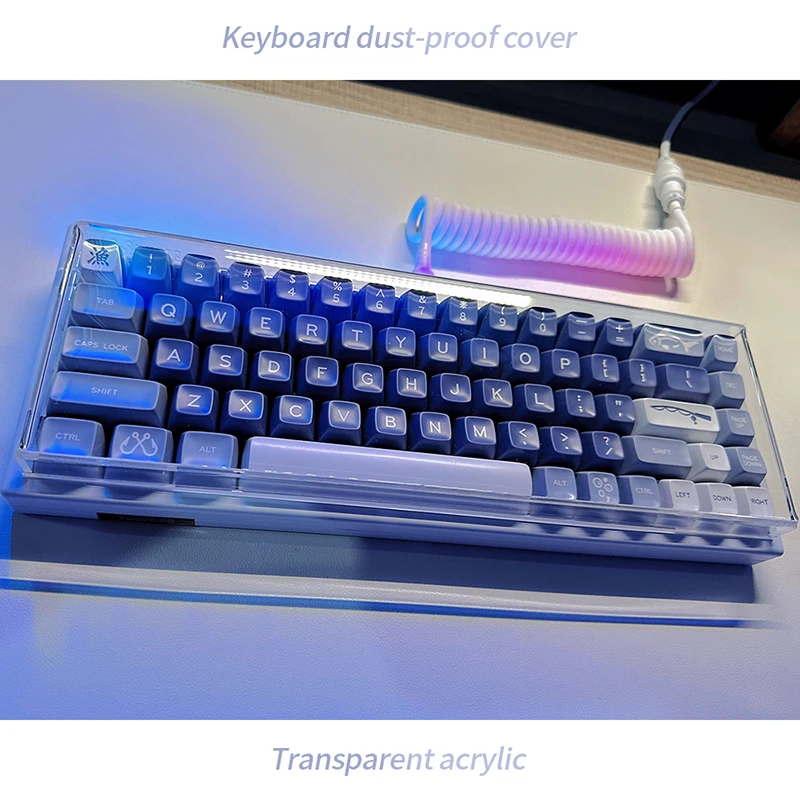 Acrylic Keyboard Clear Protector Case Mechanical Keyboard Dust Cover For 60/61/64 96 98104/108 Key Mouse Cover Keyboard Cover 1
