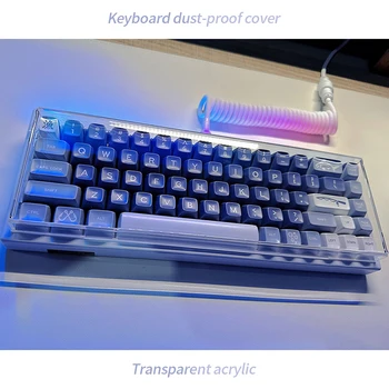 Acrylic Keyboard Clear Protector Case Mechanical Keyboard Dust Cover For 60/61/64 96 98104/108 Key Mouse Cover Keyboard Cover 1