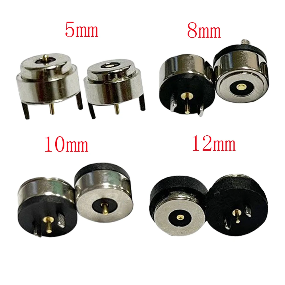 

Spring-Loaded Magnetic Pogo Pin Connector Male Female DC Power Charge Probe Magnet Connector 1Pin 5mm/8mm/10mm/12mm